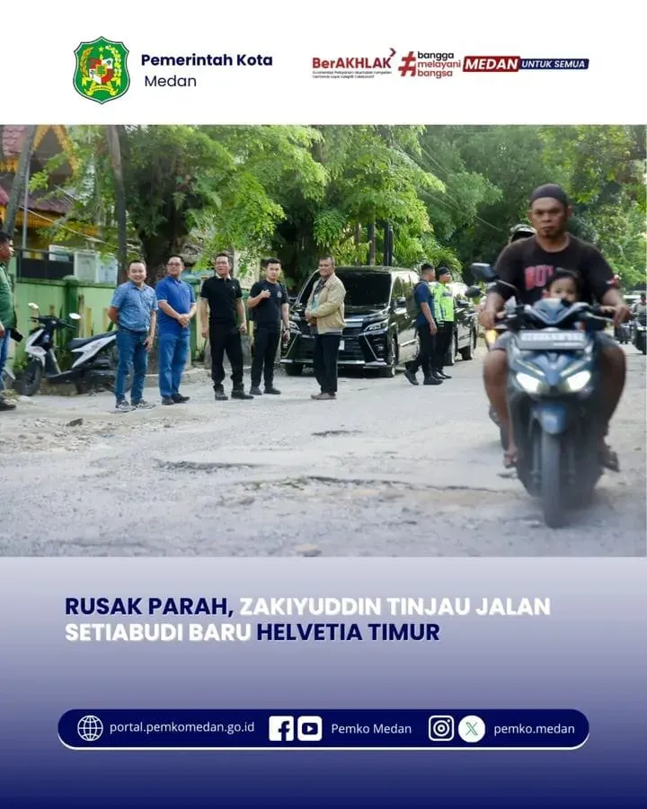 Rusak Parah, Wakil Wali Kota Medan Tinjau Jalan Setiabudi Baru di Helvetia