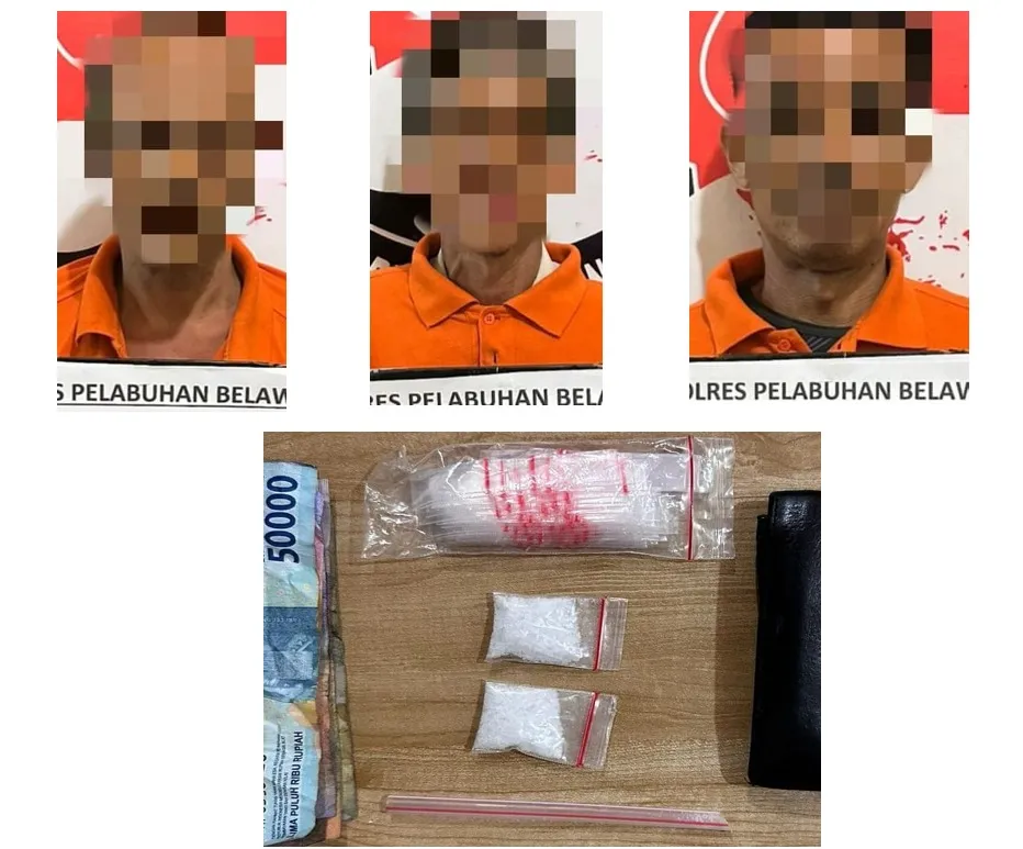 Polres Belawan Ringkus Pengedar dan Pengguna Sabu di Pulo Brayan