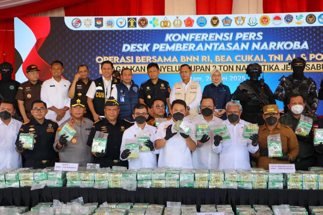 Penyeludupan 2 Ton Sabu Digagalkan Tim Gabungan di Perairan Kepri, Menko Polkam Beri Apresiasi