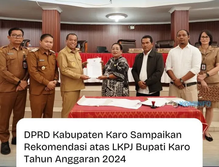 DPRD Karo Sampaikan Rekomendasi atas LKPJ Bupati Tahun Anggaran 2024