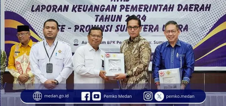 Pemko Medan Kembali Lima Kali Raih WTP Dari BPK Sumut