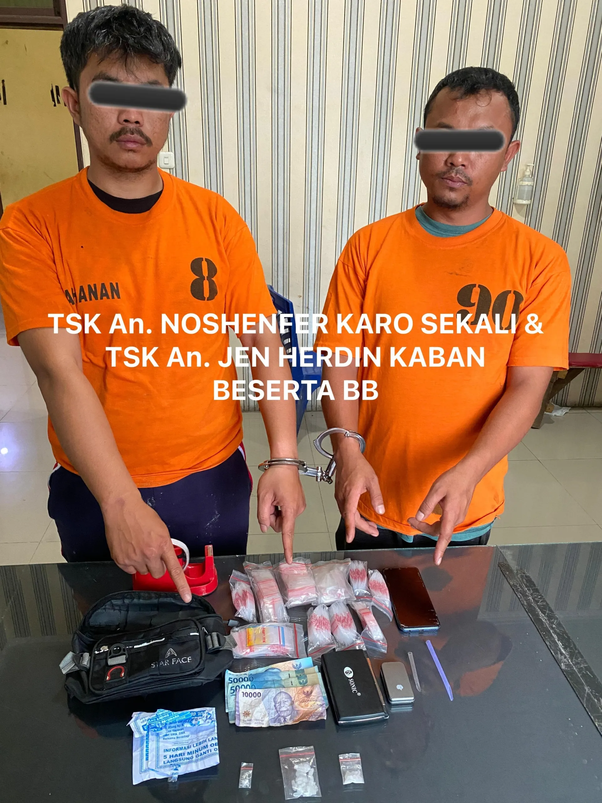 Dua Pria Diamankan Polres Tanah Karo di Ladang Diduga Edarkan Sabu