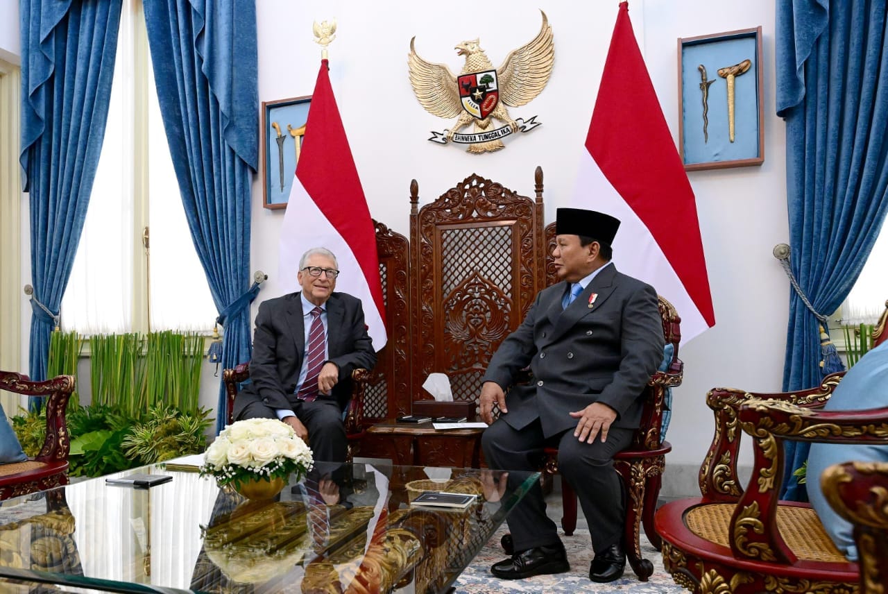Presiden Prabowo Terima Kunjungan Bill Gates di Istana Merdeka