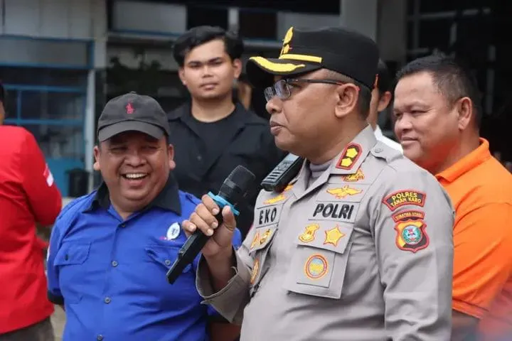 Kapolres Tanah Karo Pimpin Pengamanan Aksi Damai Peringatan May Day 2025