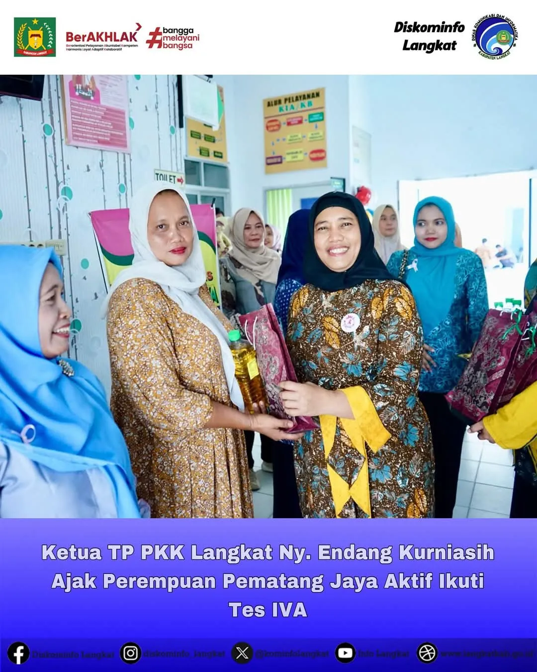 Ketua TP PKK Langkat Melakukan Pembinaan Desa Percontohan di Pematang Jaya