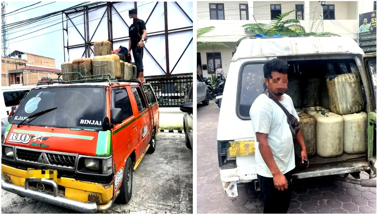 Dua Mobil Pengangkut BBM Diduga Ilegal Diamankan, Polres Tanah Karo Lakukan Pendalaman