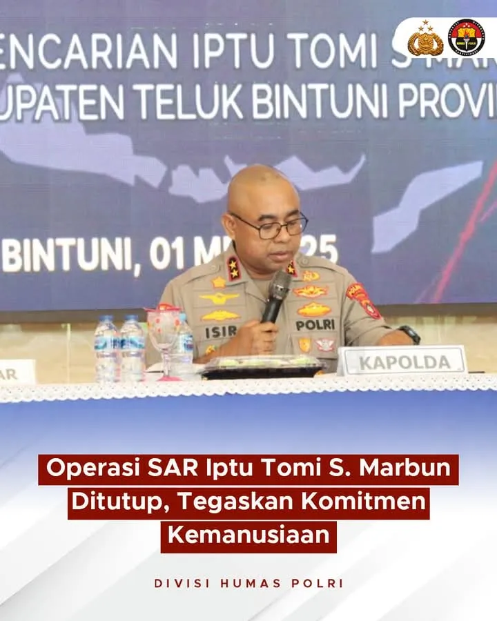 Polisi Tutup Pencarian Iptu Tomi Marbun, Kapolda Papua Barat : Kami Telah Kerahkan Kemampuan Terbaik
