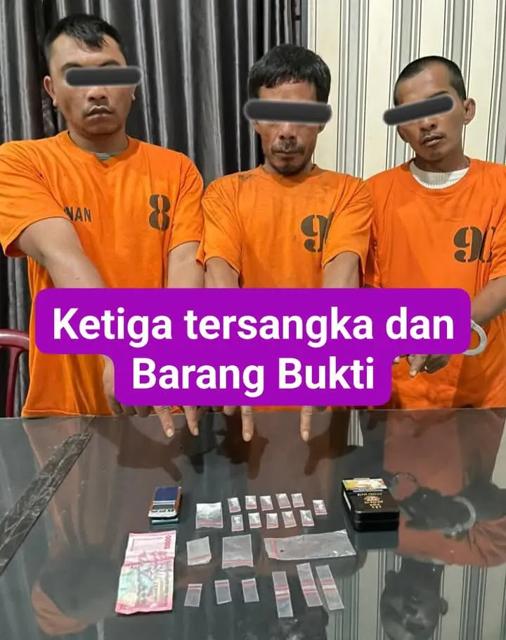 Terlibat Peredaran Sabu, Tiga Petani Diciduk Polres Tanah Karo