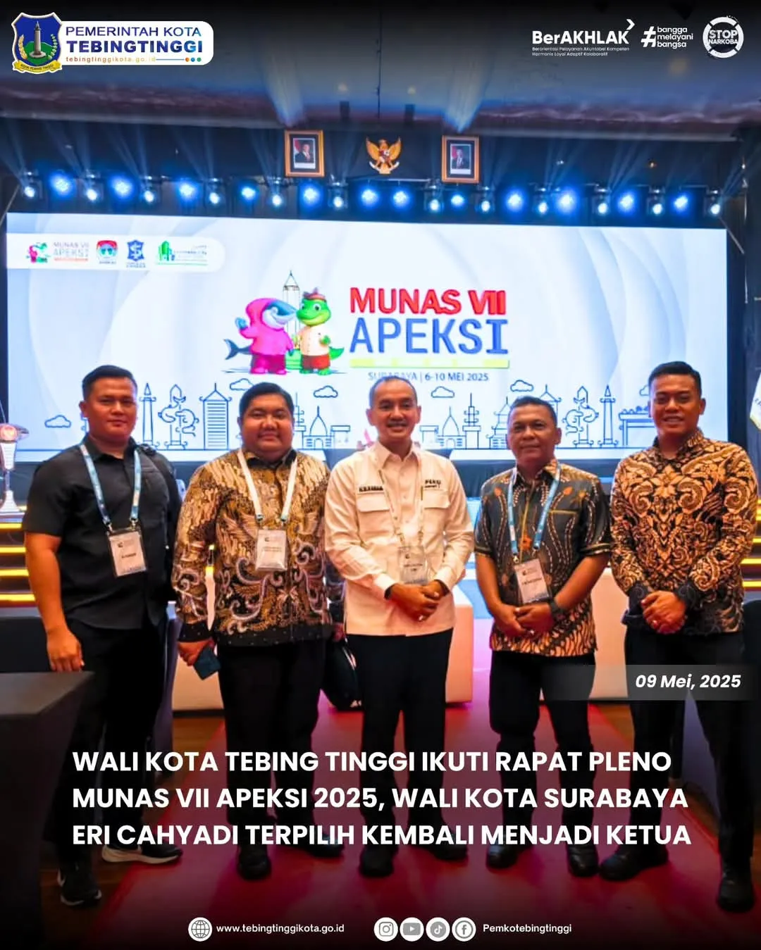 Wali Kota Tebing Tinggi Ikuti Munas VII APEKSI 2025