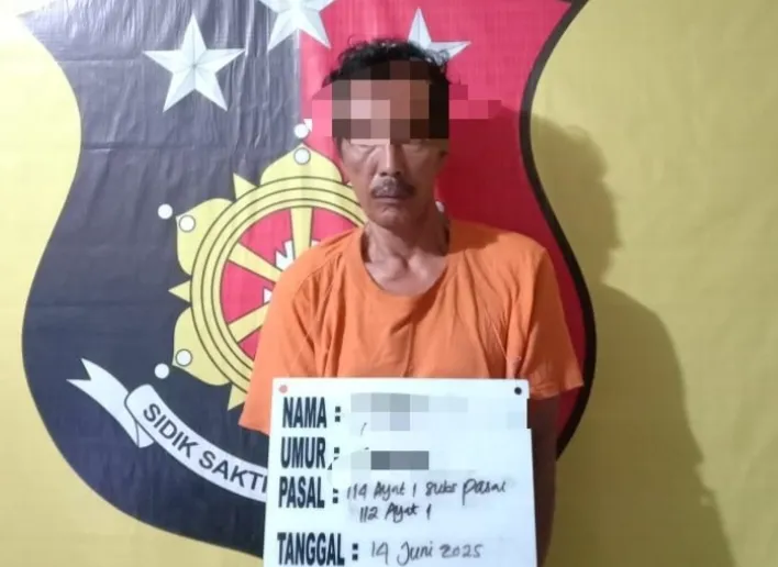 Polsek Panai Tengah Ringkus Kakek Bawa Sabu