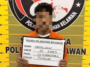 Pengedar Shabu Ditangkap di Atas Benteng Sungai Deli