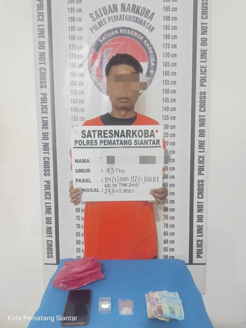 Miliki Sabu, Pria Asal Simalungun Diringkus Polres Pematangsiantar