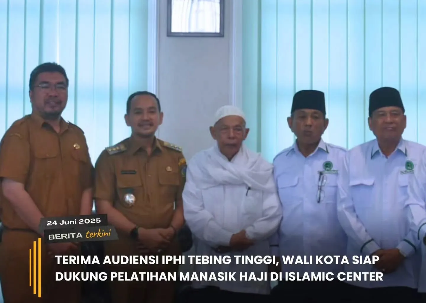 Terima Audiensi IPHI Tebing Tinggi, Wali Kota Dukung Pelantih Manasik Haji di Islamic Center