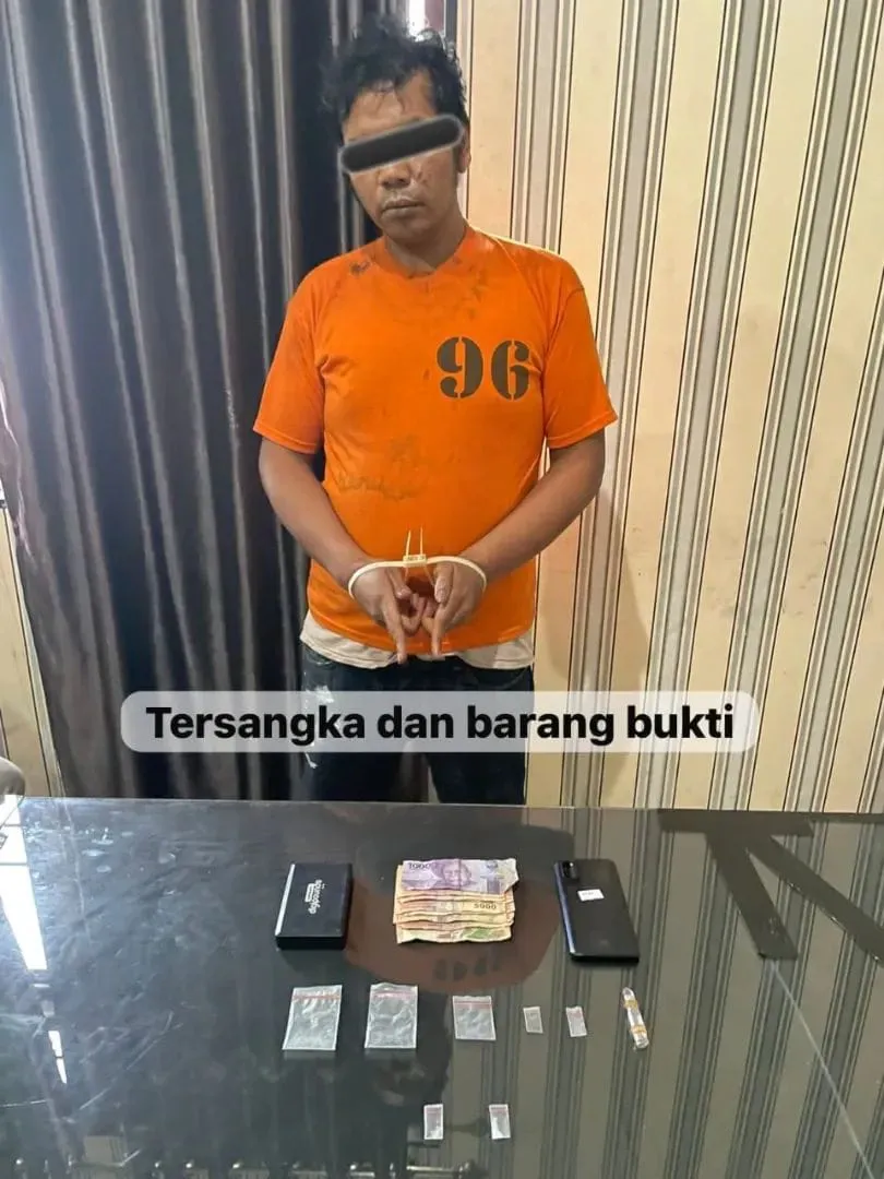 Polres Tanah Karo Ringkus Seorang Pria Diduga Pelaku Penyalahgunaan Narkotika di Kutabuluh