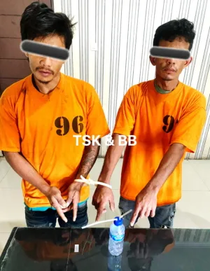 Konsumsi Narkoba di Rumah Kosong, Dua Pria Ditangkap Polres Tanah Karo