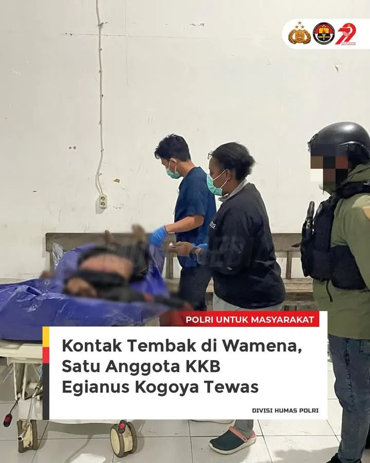 Satu Anggota KKB Tewas Kontak Tembak dengan Satgas Gakkum di Kampung Pugima