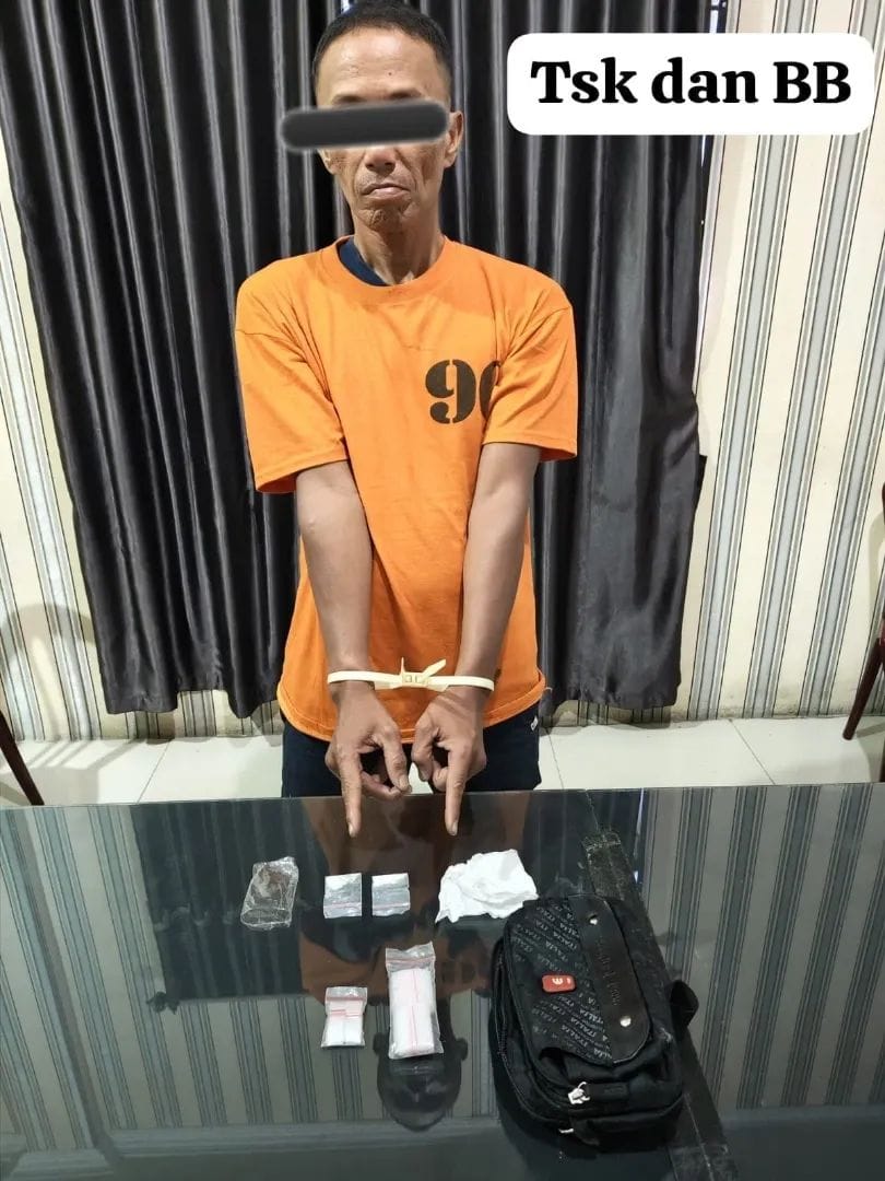 Ompong Ditangkap Polisi di Kamar Kos di Raya Berastagi, Diduga Simpan Sabu