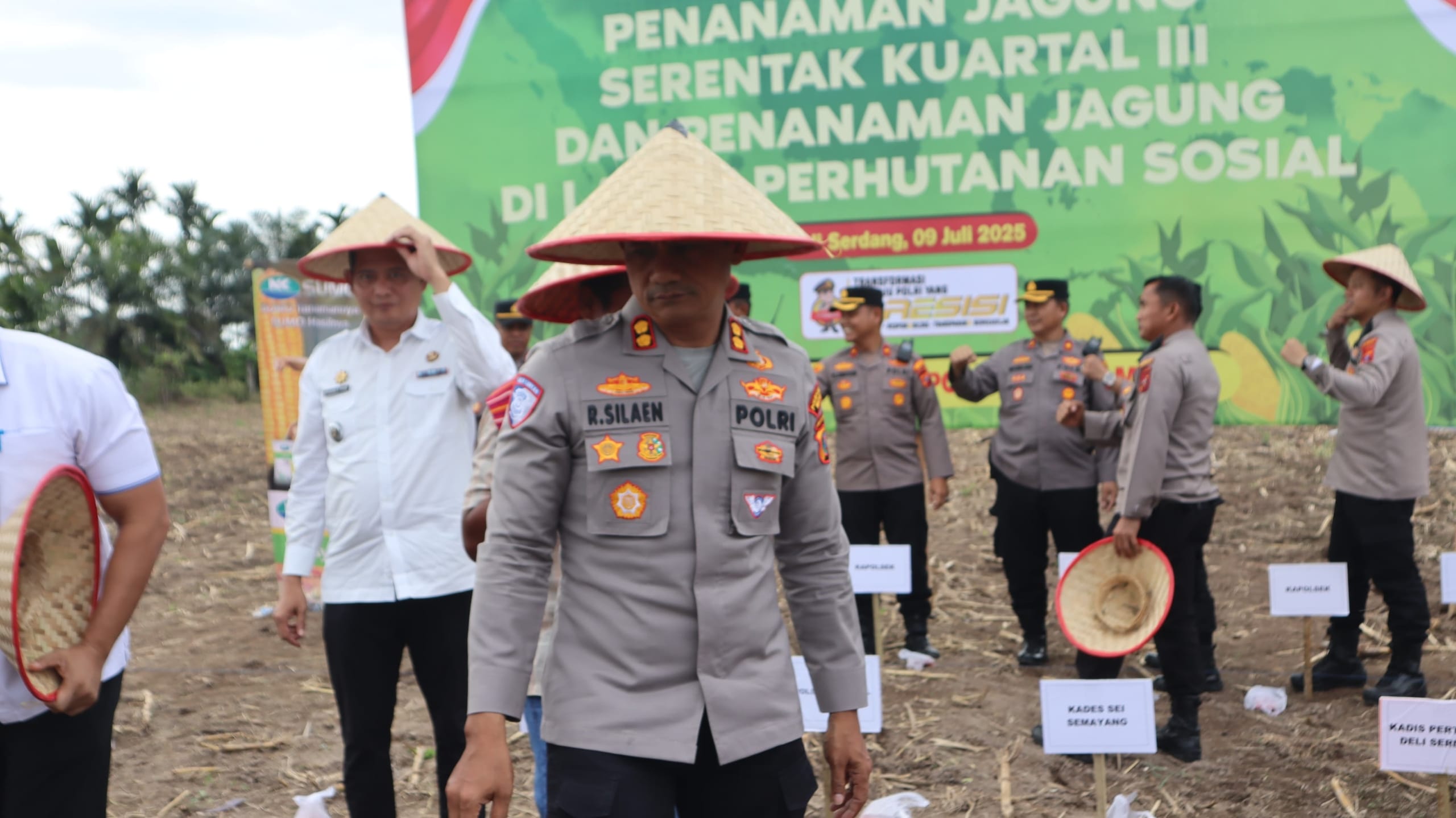 Dukung Swasembada Pangan, Polrestabes Medan Tanam Jagung Kuartal III