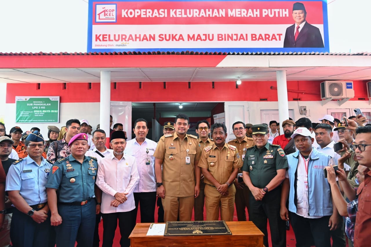Resmikan Koperasi Kelurahan Merah Putih di Binjai, Bobby Nasution Sebut Perputaran Ekonomi Bisa Capai Rp 2,5 M