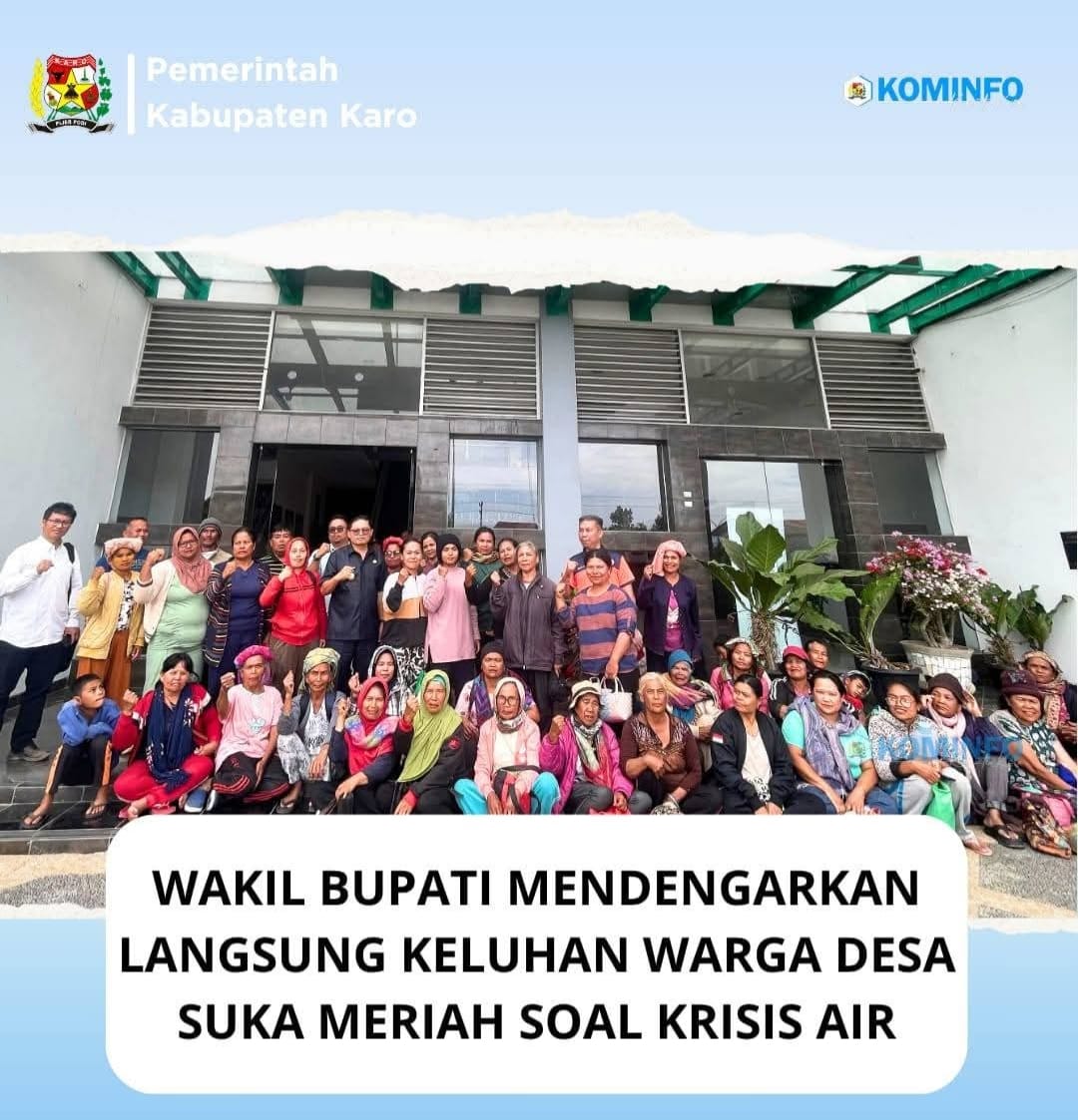 Wakil Bupati Karo Terima Audensi Warga Desa Suka Meriah Terkait Krisis Air