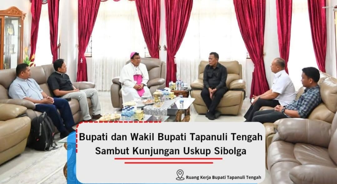 Bupati Tapanuli Tengah Terima Kunjungan Uskup Keuskupan Sibolga