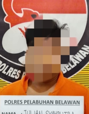 Polres Belawan Tangkap Pengedar Sabu di Hamparan Perak