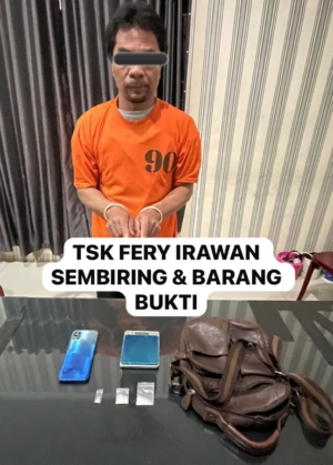 Seorang Pria Miliki Sabu Diringkus Polres Tanah Karo