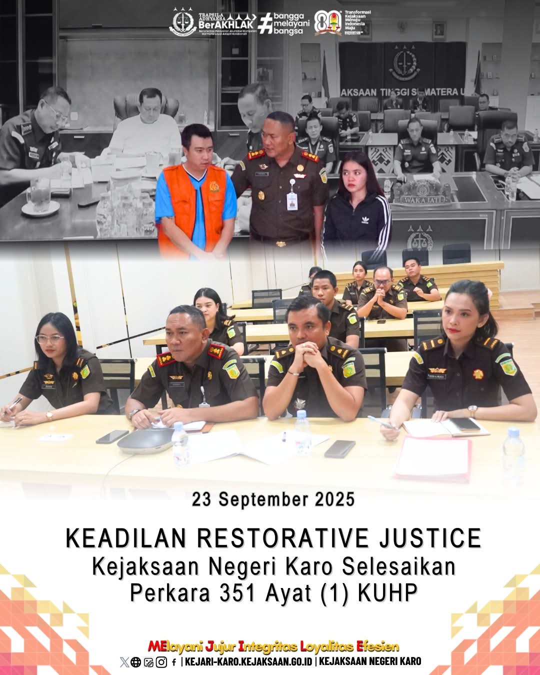 Perkara Penganiaya Kekasihnya, Kejari Karo Lakukan RJ