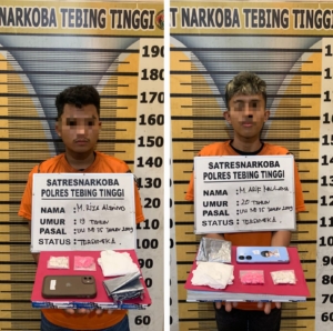 Dua Pemuda Bawa 64 Butir Ekstasi,  Diringkus Polres Tebingtinggi