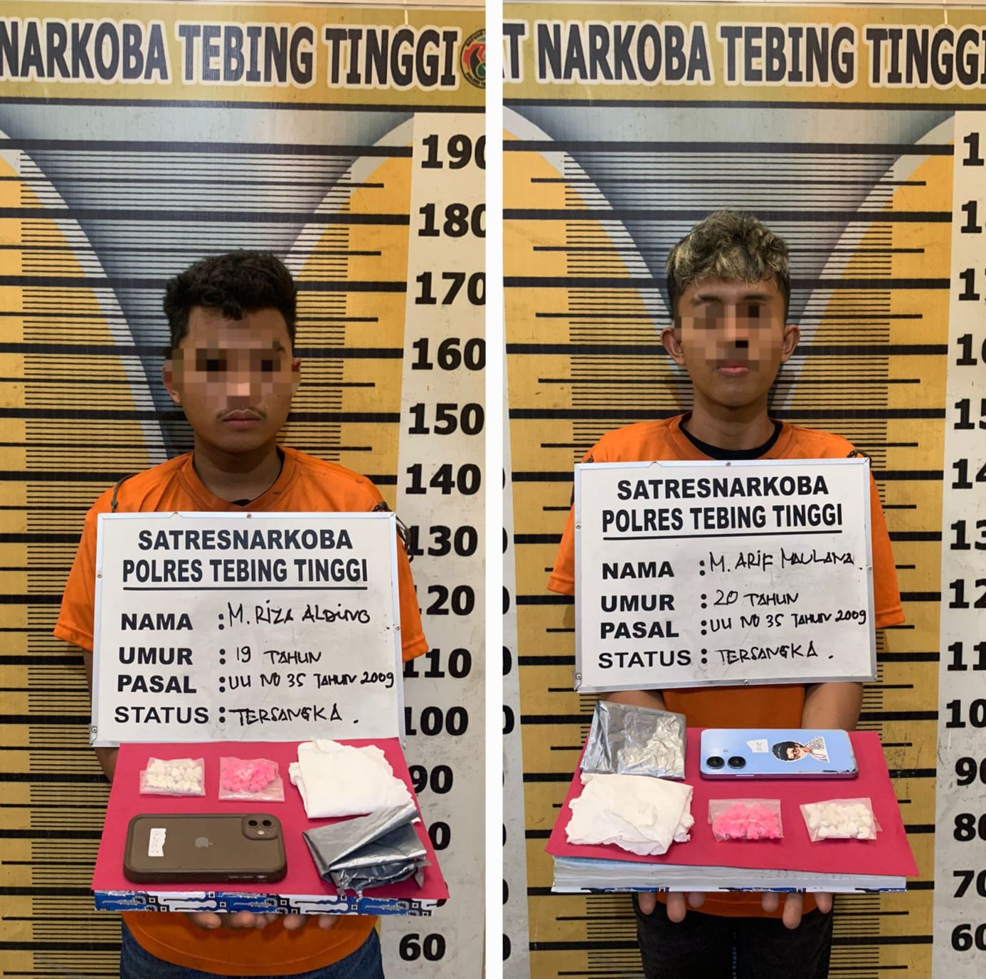 Dua Pemuda Bawa 64 Butir Ekstasi,  Diringkus Polres Tebingtinggi