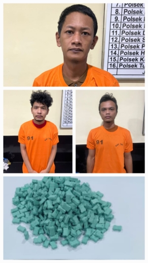 Polrestabes Medan Ringkus Tiga Pengedar Narkoba, 500 Butir Pil Ekstasi Disita
