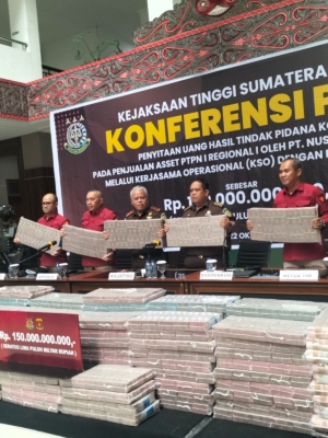 Kejati Sumut Terima Pengembalian Rp 150 Miliar dari PT DMKR, Terkait Dugaan Korupsi Penjualan Aset PTPN