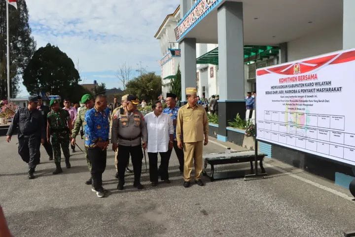 Hari Sumpah Pemuda ke-97, Forkopimda Karo Tanda Tangani Komitmen Bersama Wujudkan Bebas Judi dan Narkoba