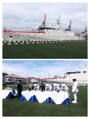 Delivery Ceremony KRI Belati-622, Kapal Perang Hybrid Pertama Indonesia
