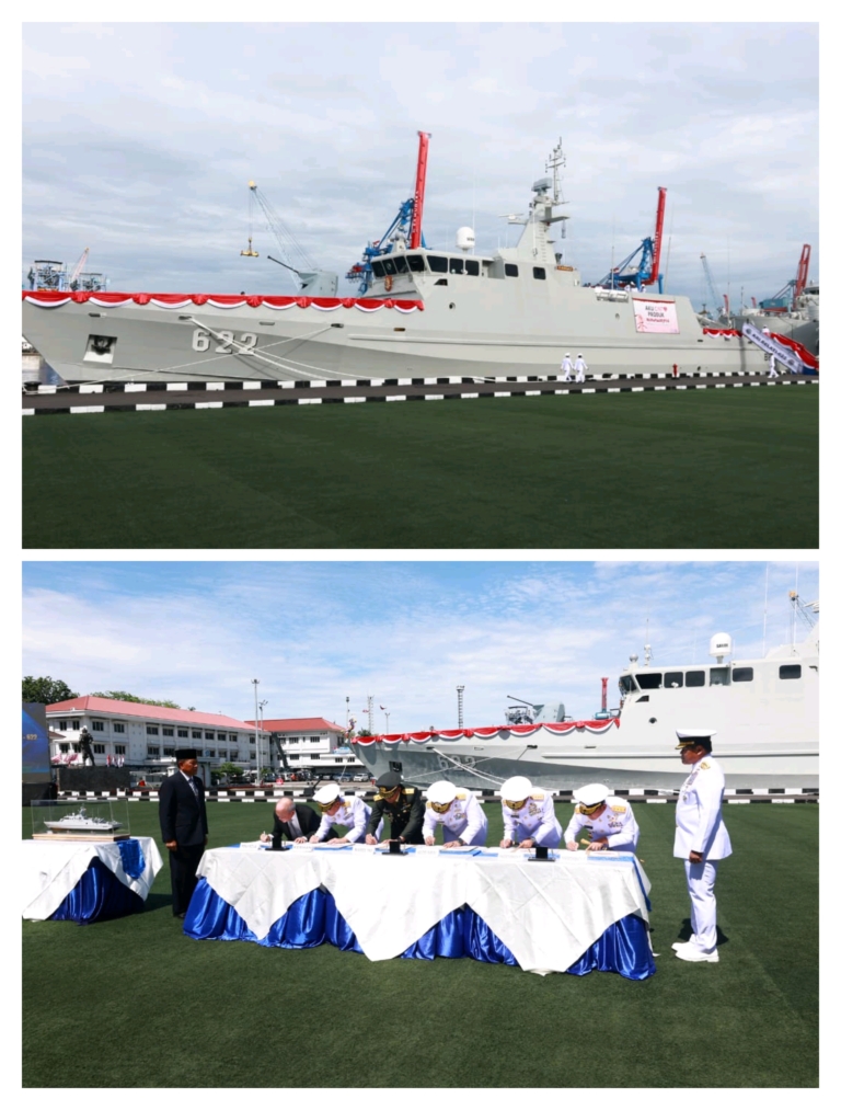 Delivery Ceremony KRI Belati-622, Kapal Perang Hybrid Pertama Indonesia
