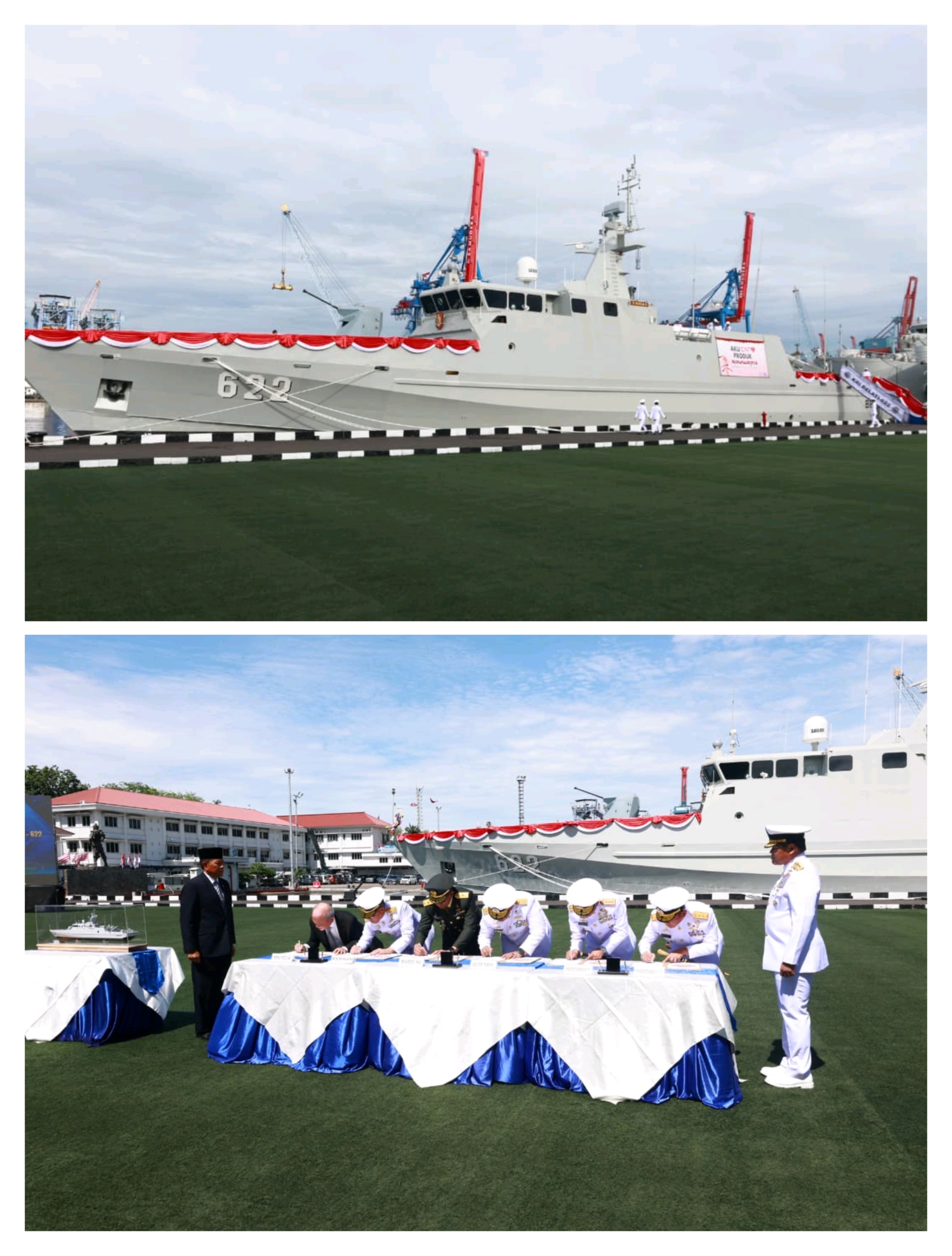Delivery Ceremony KRI Belati-622, Kapal Perang Hybrid Pertama Indonesia