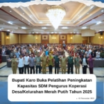 Bupati Karo Buka Pelatihan Peningkatan Kapasitas SDM Pengurus Koperasi Desa/Kelurahan Merah Putih