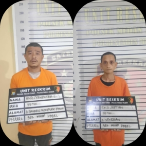 Polsek Medan Timur Ringkus Dua Pelaku Rayap Besi Mencuri Kabel Tembaga