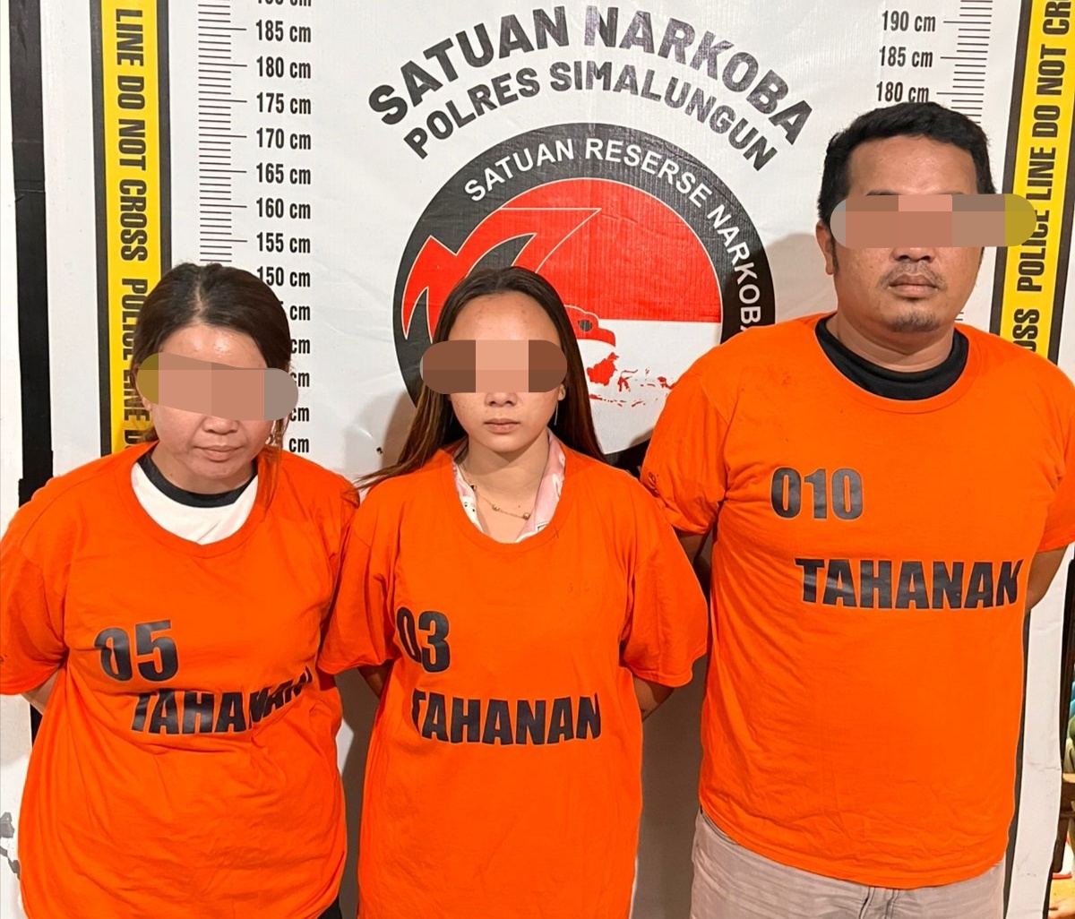 Terlibat Kasus Narkoba, Dua Wanita dan Seorang Pria Diringkus Polres Simalungun