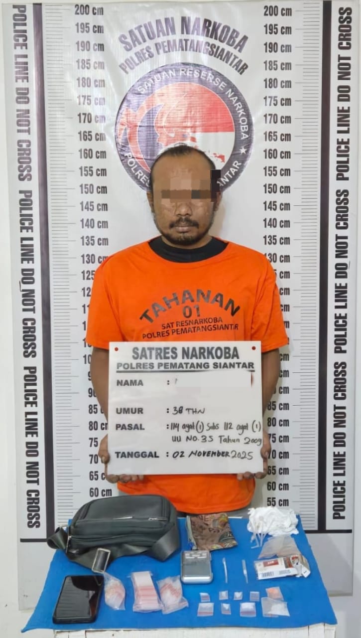Transaksi Narkoba, Warga Simalungun Ditangkap Polres Pematangsiantar