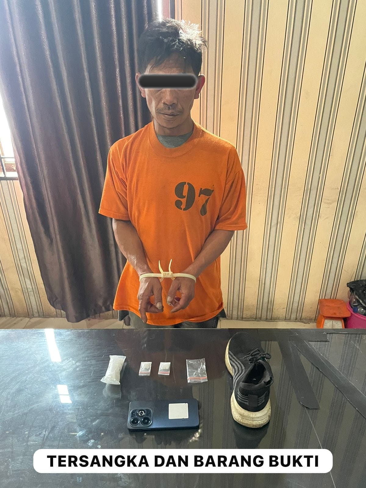 Polres Tanah Karo Ringkus Pengedar Narkotika di Terminal Berastagi, Sabu 1,95 Gram Diamankan