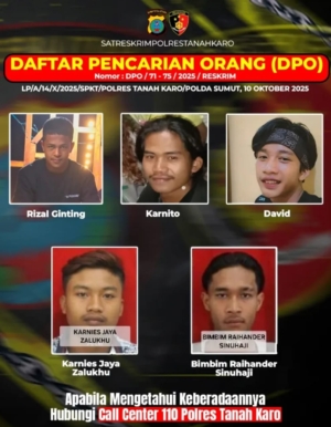 Polres Tanah Karo Terbitkan DPO Lima Terduga Pelaku Tindak Pidana
