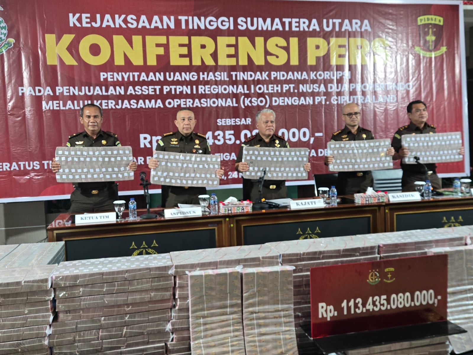 Kejati Sumut Terima Pengembalian Rp113,4 Miliar, Kasus Penjualan Aset PTPN I