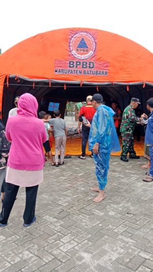 Banjir Batubara, Ribuan Rumah Terendam, Tenda Pengungsian Didirikan