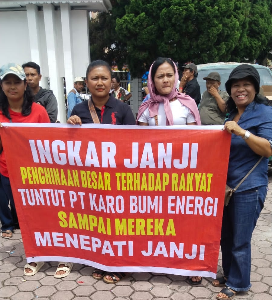 Masyarakat Desa Kandibata Desak PT Karo Bumi Energi Tepati Janji