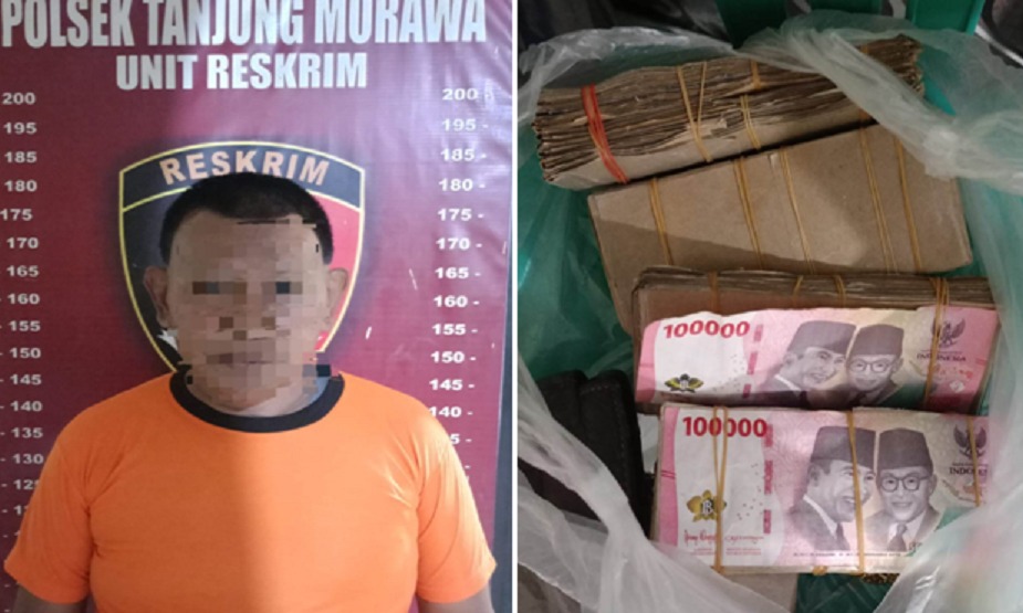 Polisi Ringkus Pembeli Emas 92,85 Gram dengan Potongan Kardus Dibalut Uang