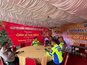 Kapolres Tanah Karo Cek Pos Pam Terpadu Tugu Juang Berastagi, Pastikan Kesiapan Pengamanan Nataru