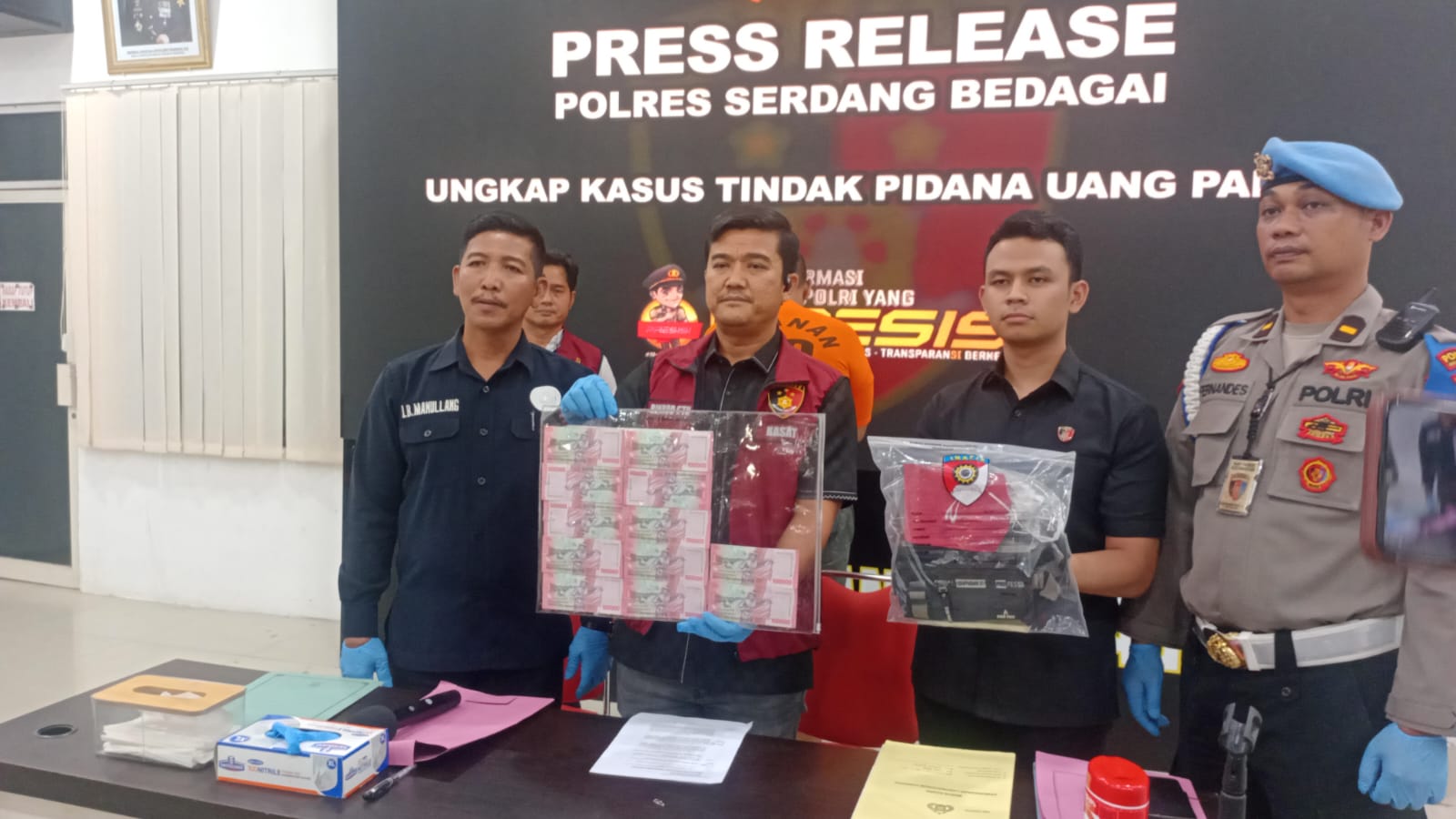 Polres Sergai Bongkar Modus Peredaran Uang Palsu, 116 Lembar Diamankan