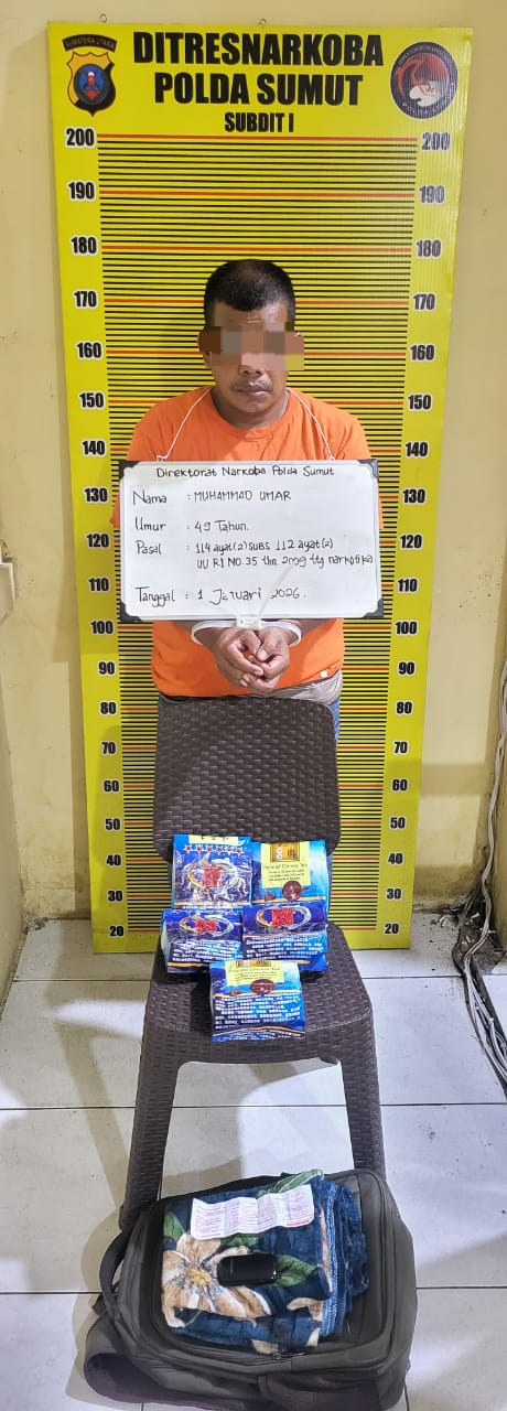 Polda Sumut Amankan 5 Kg Sabu di Jalur Lintas Sumatera