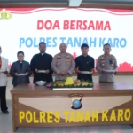 Doa Bersama Polres Tanah Karo Awali Tugas dengan Kebersamaan